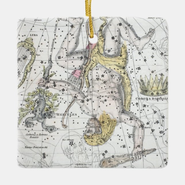 Ornamento De Cerâmica Mapa da placa VIII das constelações (Frente)