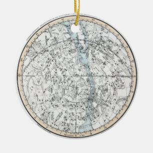 Ornamento De Cerâmica Mapa da placa XXVIII do hemisfério sul
