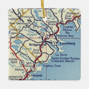 Ornamento De Cerâmica Mapa da ponte de rede NS