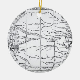 Ornamento De Cerâmica Mapa da região Dourado, publicado 'no Weekly