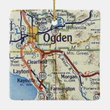 Mapa da Vintagem do Ogden UT