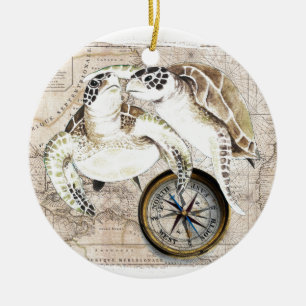 Ornamento De Cerâmica Mapa de Bens do Mar