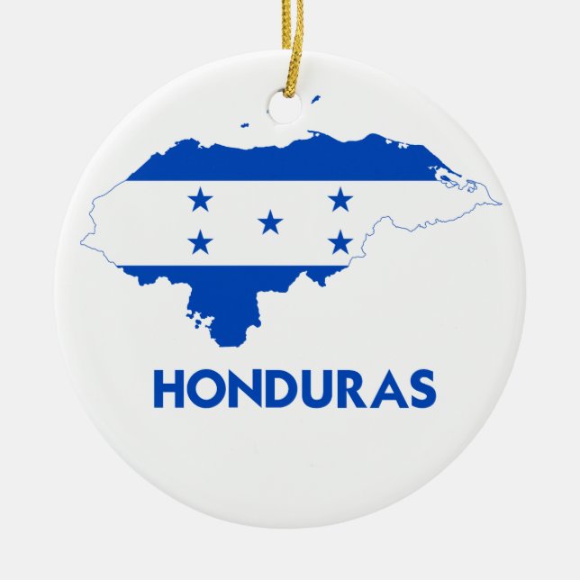 ORNAMENTO DE CERÂMICA MAPA DE HONDURAS (Frente)