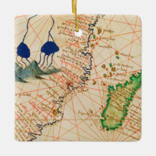 Ornamento De Cerâmica Mapa de Madagascar