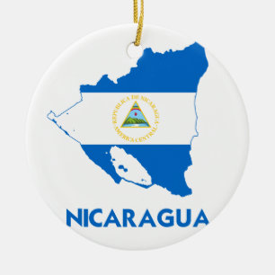 ORNAMENTO DE CERÂMICA MAPA DE NICARÁGUA