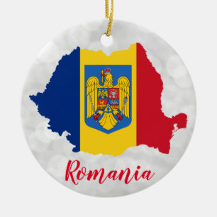 Ornamento De Cerâmica Mapa de pavilhão romeno