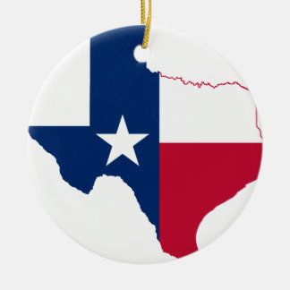 Ornamento De Cerâmica Mapa de sinalizador do Texas