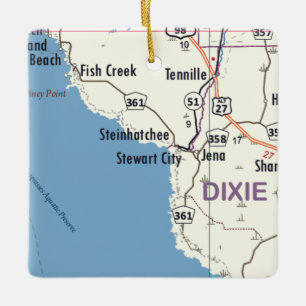 Ornamento De Cerâmica Mapa de Stewart City Florida