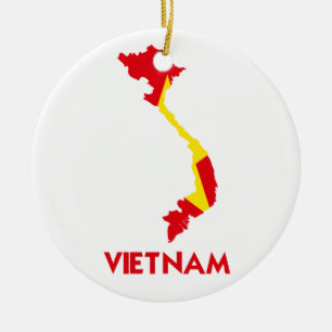 ORNAMENTO DE CERÂMICA MAPA DE VIETNAM