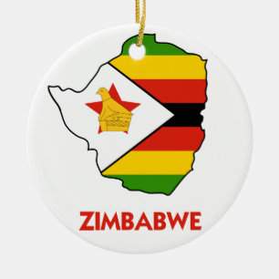 ORNAMENTO DE CERÂMICA MAPA DE ZIMBABWE