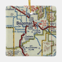 Mapa do Bozeman MT Vintage