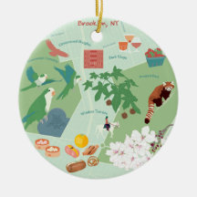 Mapa do Brooklyn Personalizável em Dois Lados