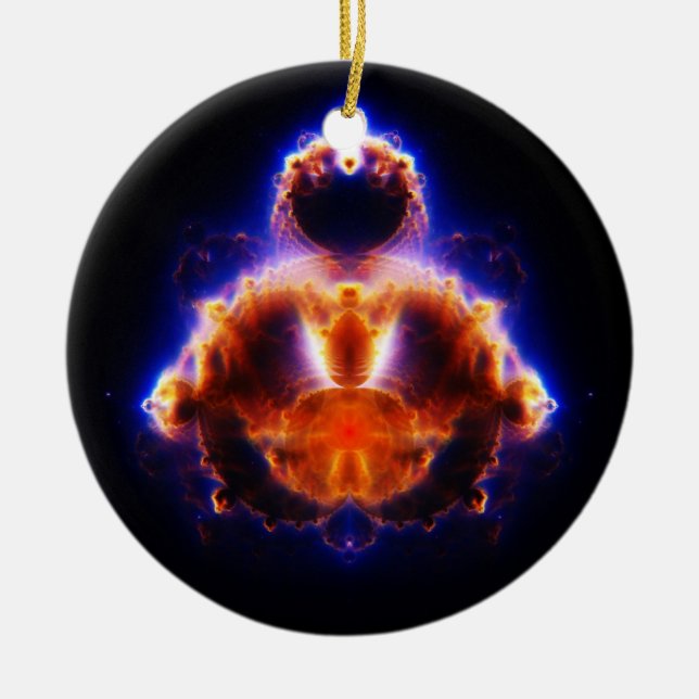 Ornamento De Cerâmica Mapa Mandelbrot Gautama Buddha ajustado de (Frente)