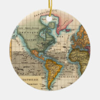 Mapa Mundial Antigo Século XVIII 