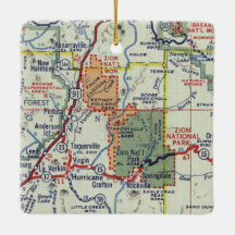 Mapa Retroativo do Parque Nacional do Zion