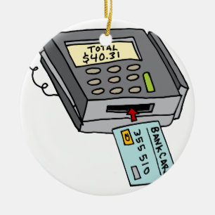 Ornamento De Cerâmica Máquina de cartão do crédito da microplaqueta d