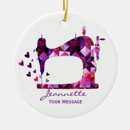 Ornamento De Cerâmica Máquina de costura com colete