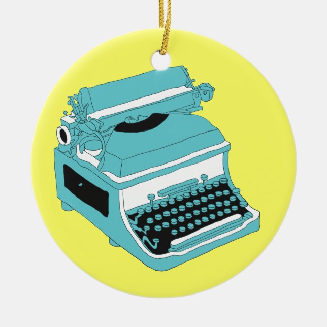 Ornamento De Cerâmica Máquina de escrever - SRF (Frente)