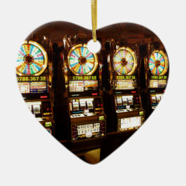 Ornamento De Cerâmica Máquina de jogo Um Bandido Armado Dinheiro Las Veg