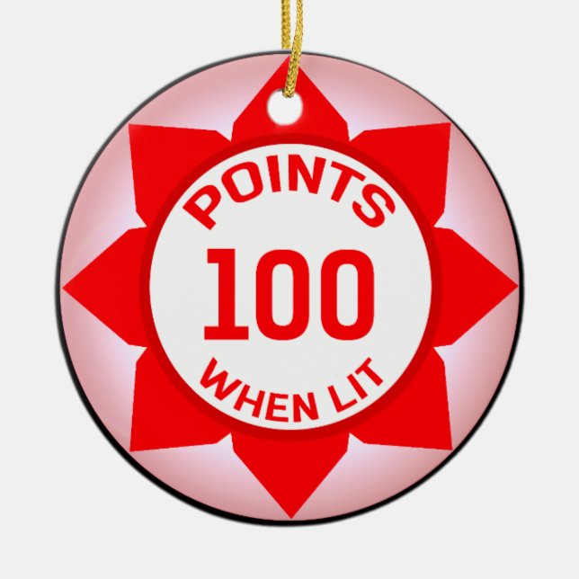 Ornamento De Cerâmica Máquina de Pinball 10 pontos quando Lit (Frente)