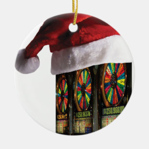 Ornamento De Cerâmica Máquina de slot Chrismtas Vegas