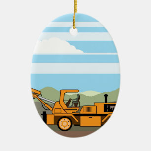 Ornamento De Cerâmica Maquinaria do veículo do trator do equipamento de