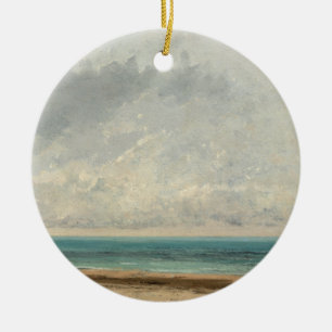 Ornamento De Cerâmica Mar Calmo - Gustave Courbet
