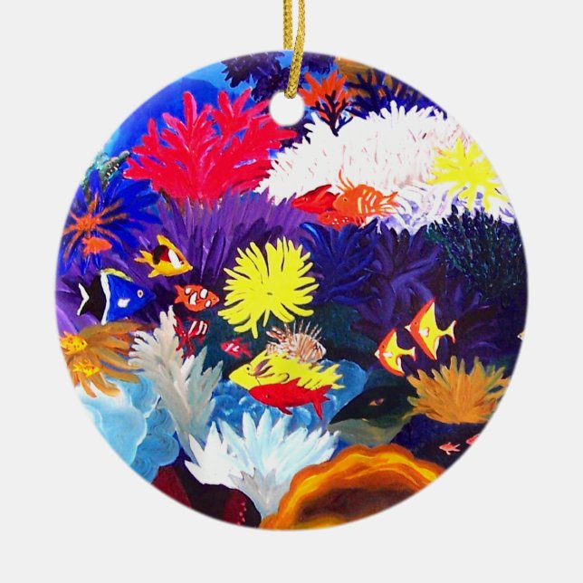 Ornamento De Cerâmica Mar de Coral (Frente)