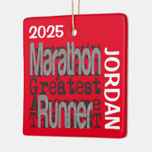 Ornamento De Cerâmica Marathon Runner Extraordinaire CUSTOM