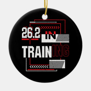 Ornamento De Cerâmica Marathon Running - 26.2 em Training Abstrato