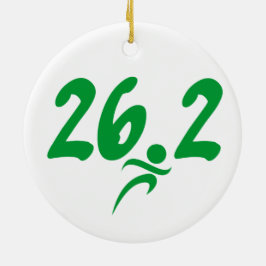 Ornamento De Cerâmica Maratona Verde 26.2