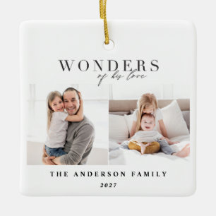 Ornamento De Cerâmica Maravilhas de seu Natal religioso do amor