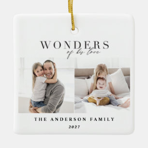 Ornamento De Cerâmica Maravilhas do seu amor Natal religioso