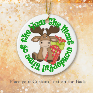 Ornamento De Cerâmica Maravilhosa Cartoon Moose Kids