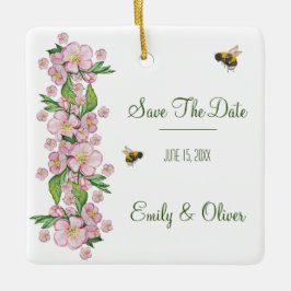 Ornamento De Cerâmica Maravilhosas flores e е de macieiras