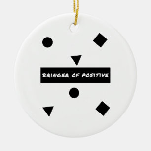Ornamento De Cerâmica Marca de Motivação Positiva
