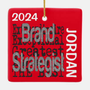 Ornamento De Cerâmica Marca Estratégista Extraordinário PERSONALIZADO