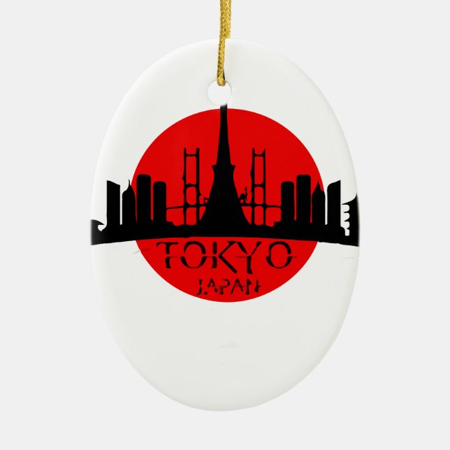 Ornamento De Cerâmica Marco de Tokyo (Frente)