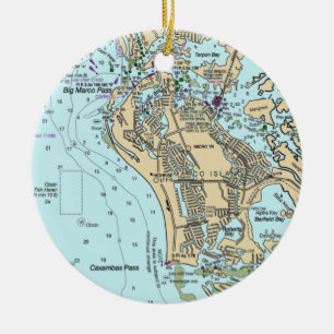 Ornamento De Cerâmica Marco Island FL Chart