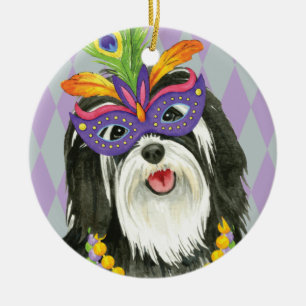 Ornamento De Cerâmica Mardi Gras Havanese