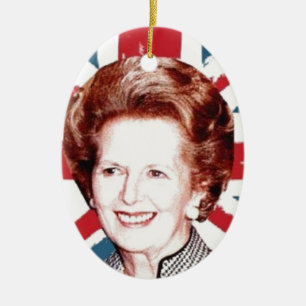 ORNAMENTO DE CERÂMICA MARGARET THATCHER UNION JACK