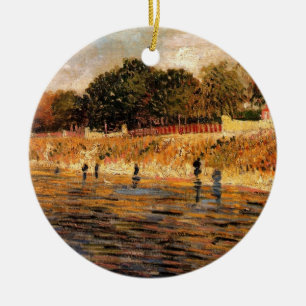 Ornamento De Cerâmica Margens do Sena por Vincent van Gogh