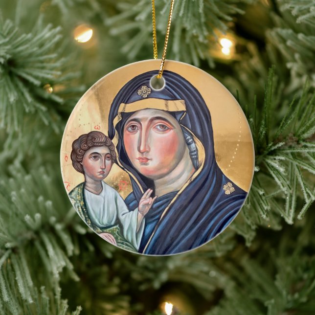 Ornamento De Cerâmica Maria Advocata Nostra (Árvore)