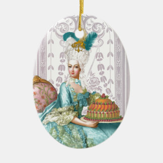 Ornamento De Cerâmica Maria Antonieta em Aqua