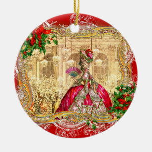 Ornamento De Cerâmica Maria Antonieta no Natal de Versalhes