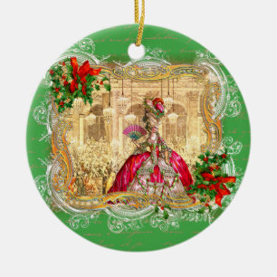 Ornamento De Cerâmica Maria Antonieta no Natal de Versalhes