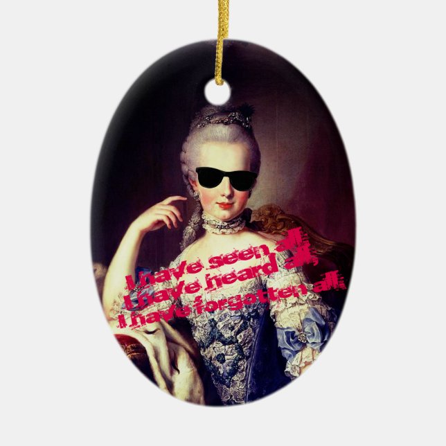 Ornamento De Cerâmica ♥ Marie-Antoinette Marie Antoinette crazy Kitsch ♥ (Frente)
