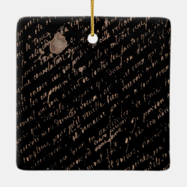 Ornamento De Cerâmica Marie Antoinette - Monograma - Monograma Real (Verso)