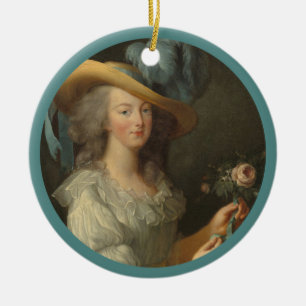Ornamento De Cerâmica Marie Antonieta com Rosa