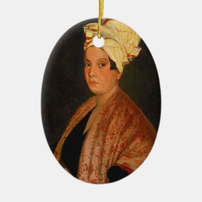 Ornamento De Cerâmica Marie Laveau: A rainha do Voodoo (Frente)